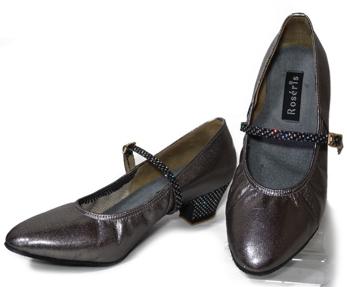 Roseris《レオノーラ》　バリエーション◆取り外しが出来るベルト付き　エタン（渋い銀色）　3.5cm/5.5cmヒールの画像