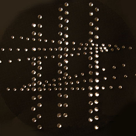 即納可能・スワロフスキー製ラインストーン使用ヘアーモチーフ  格子025画像