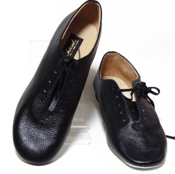 ジャズシューズ　黒革　25.5cm　レギュラー幅【在庫処分・特価】の画像