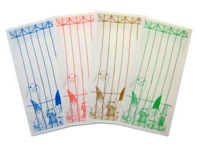 出口かずみ / 一筆箋「鳥と小人たち」 ※8枚入りの画像