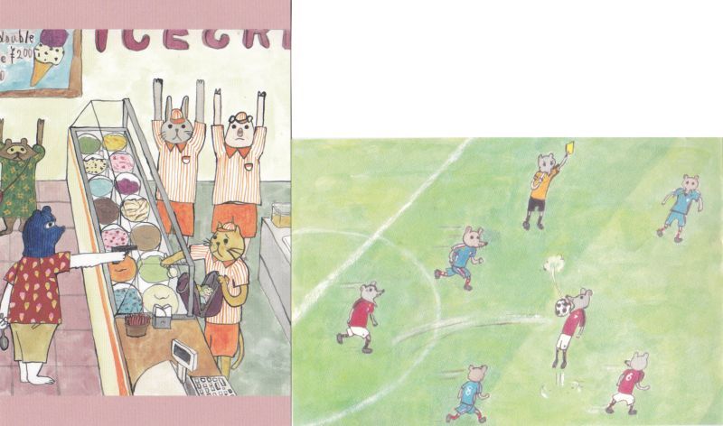 出口かずみ「アイスクリーム強盗」など / ポストカード2枚セットの画像