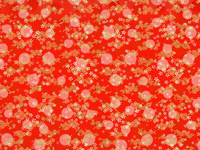 Y-139　丸に小花（赤）画像