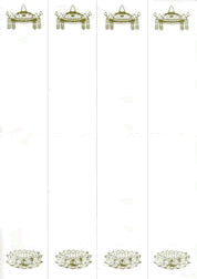 天蓋（上）蓮台（下）付き短冊（Ｂ５／４列）100枚入の画像