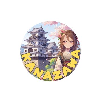 城娘・缶バッジ・金沢城・愛理の画像