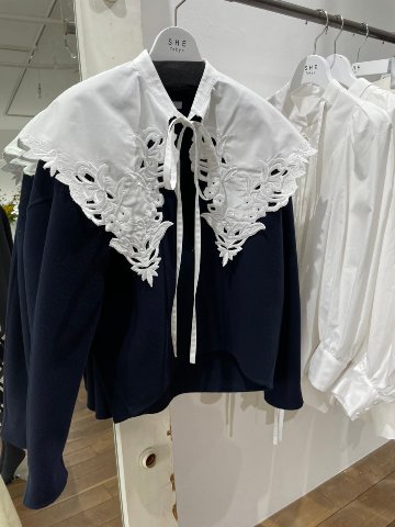 Daisy embroidery white画像