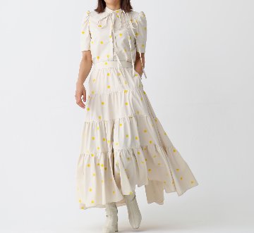 Lisa dot beige/yellow画像