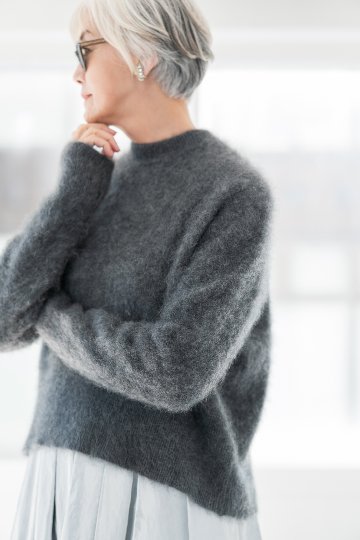 Alma Fur Cashmere charcoalの画像