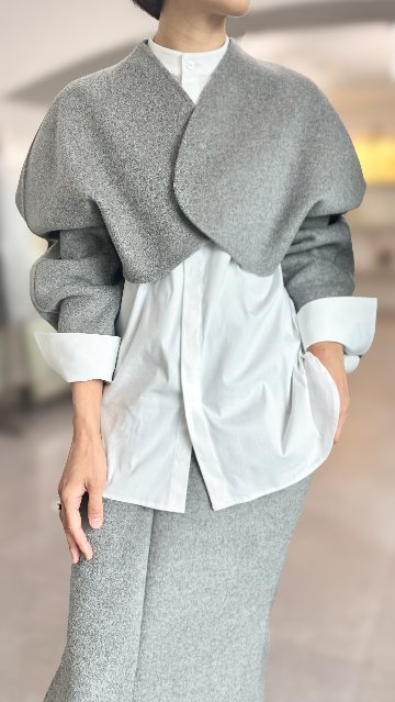 Barbara Wool Cashmere grayの画像