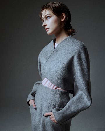 Barbara Wool Cashmere grayの画像