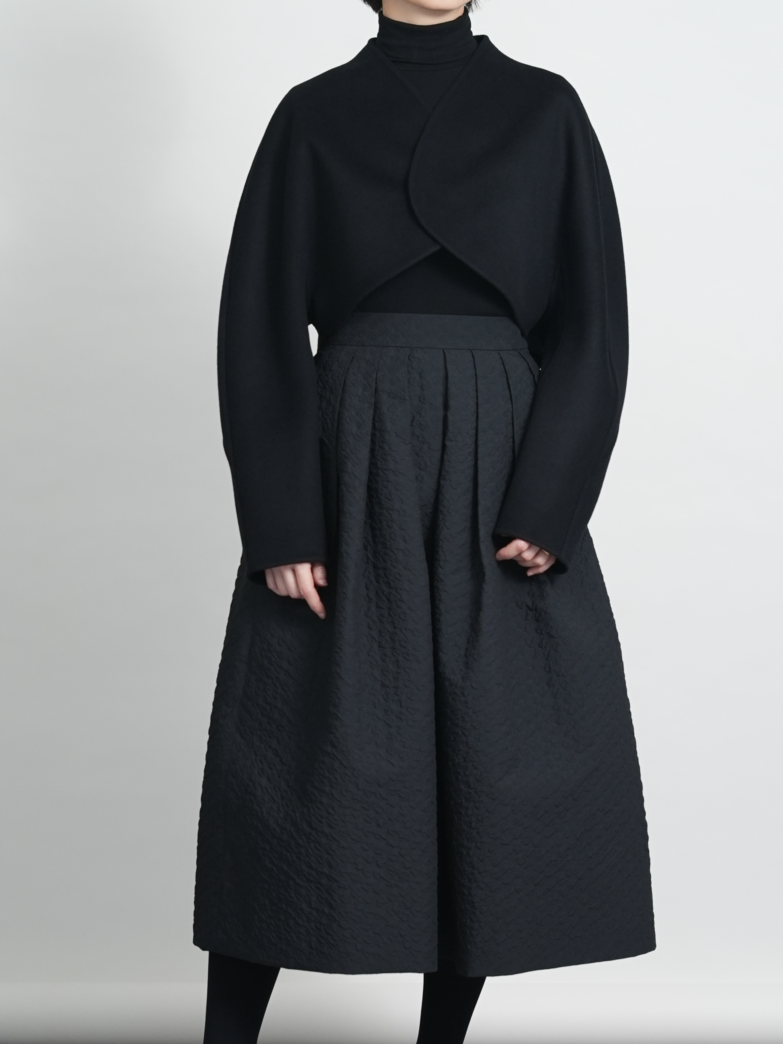 Barbara Wool Cashmere blackの画像