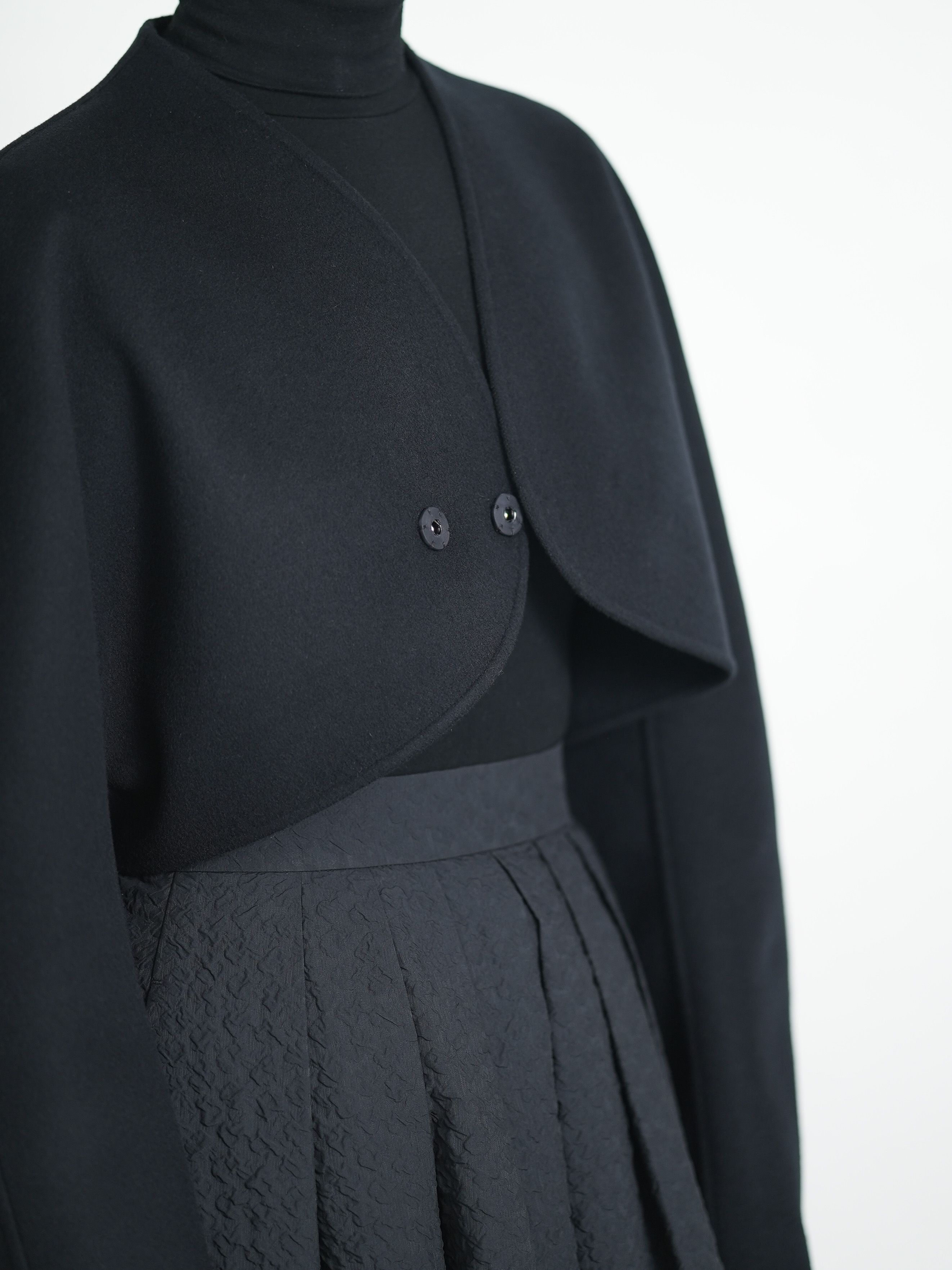 Barbara Wool Cashmere blackの画像