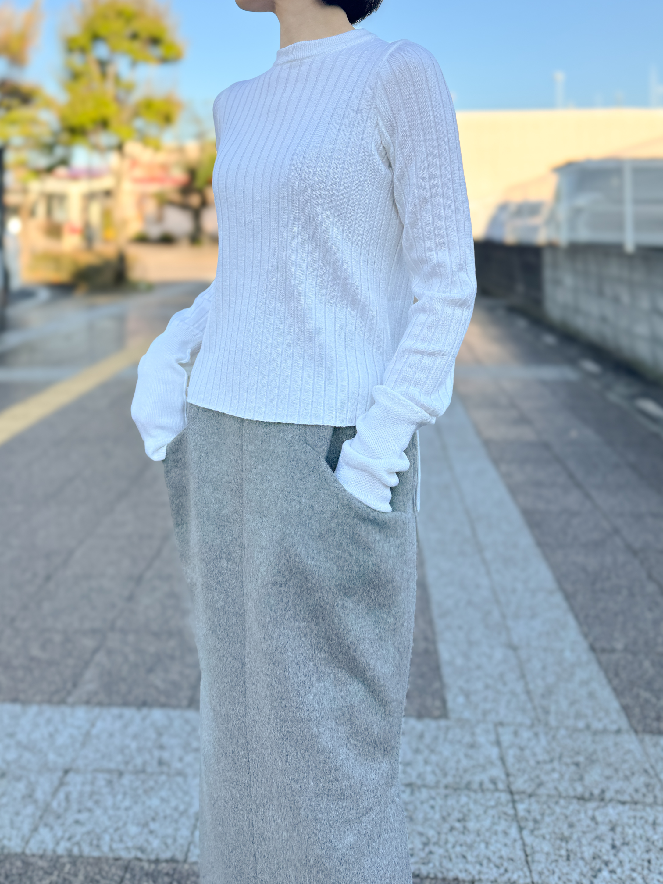 Claudia Wool Cashmere grayの画像