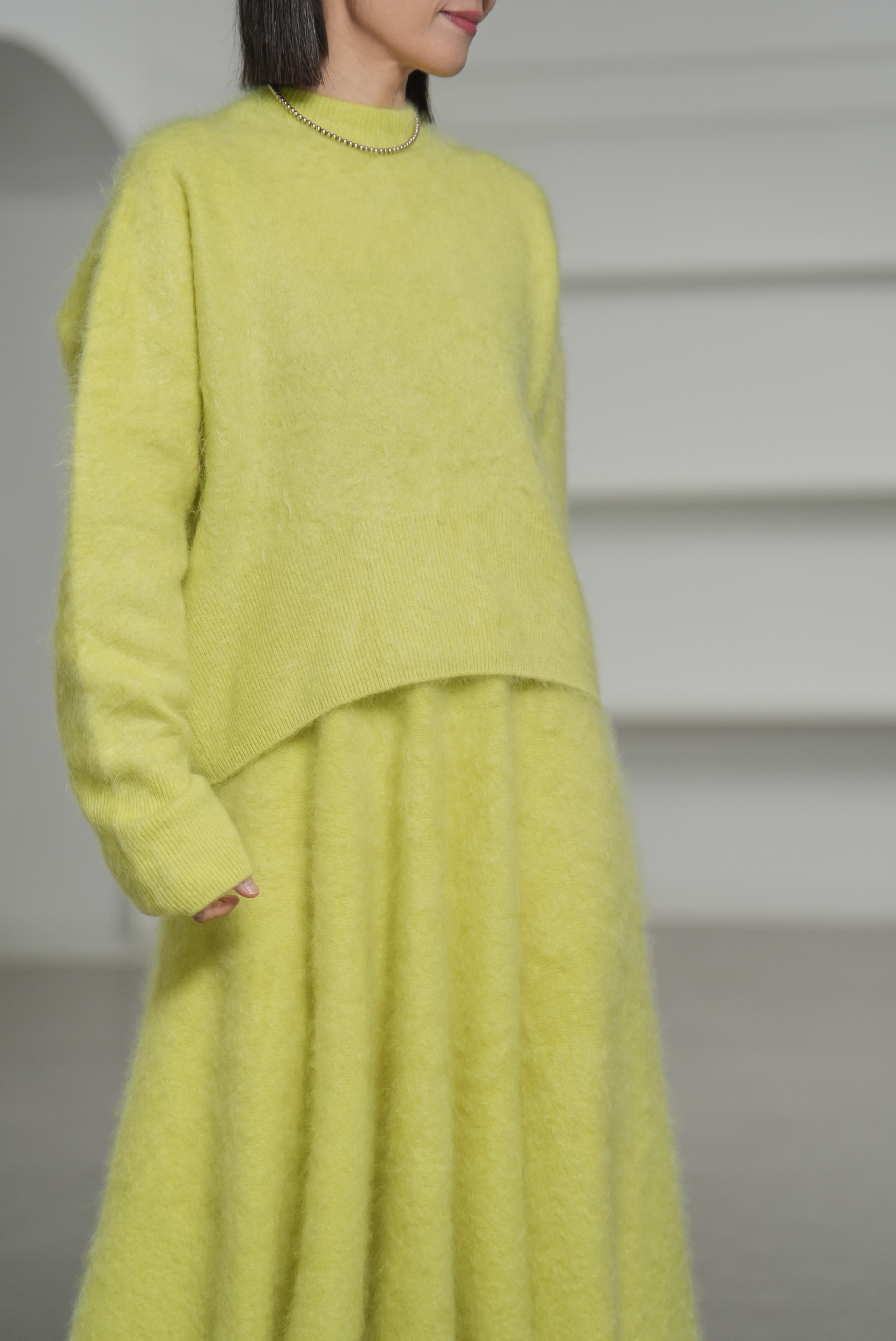 Alma Fur Cashmere yellowの画像
