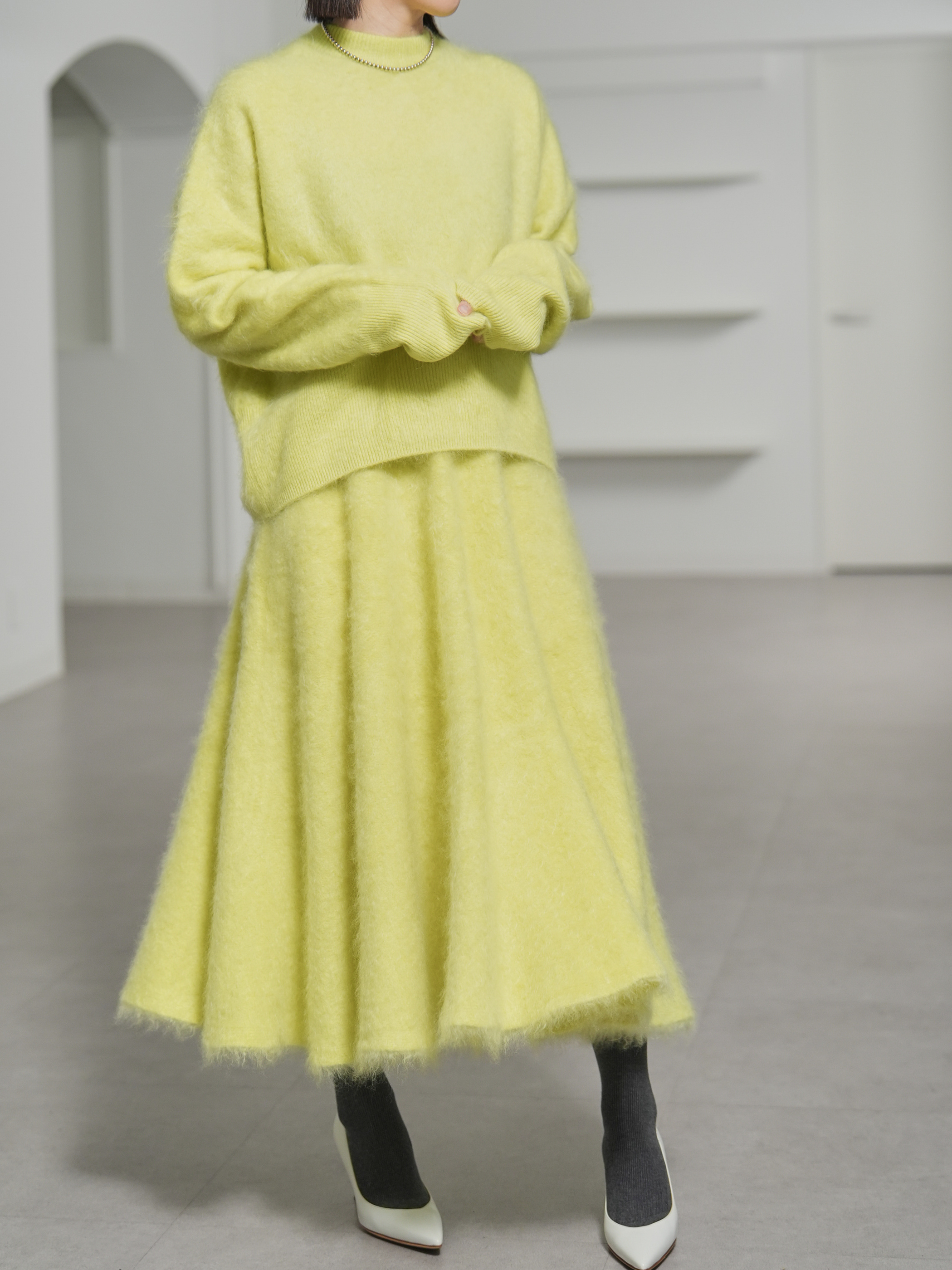Alma Fur Cashmere yellowの画像