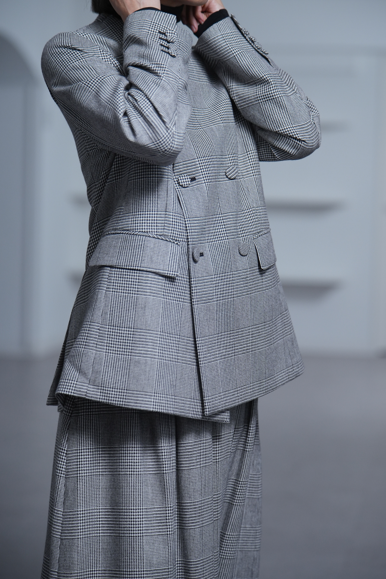 Taylor Glen Check White/Blackの画像