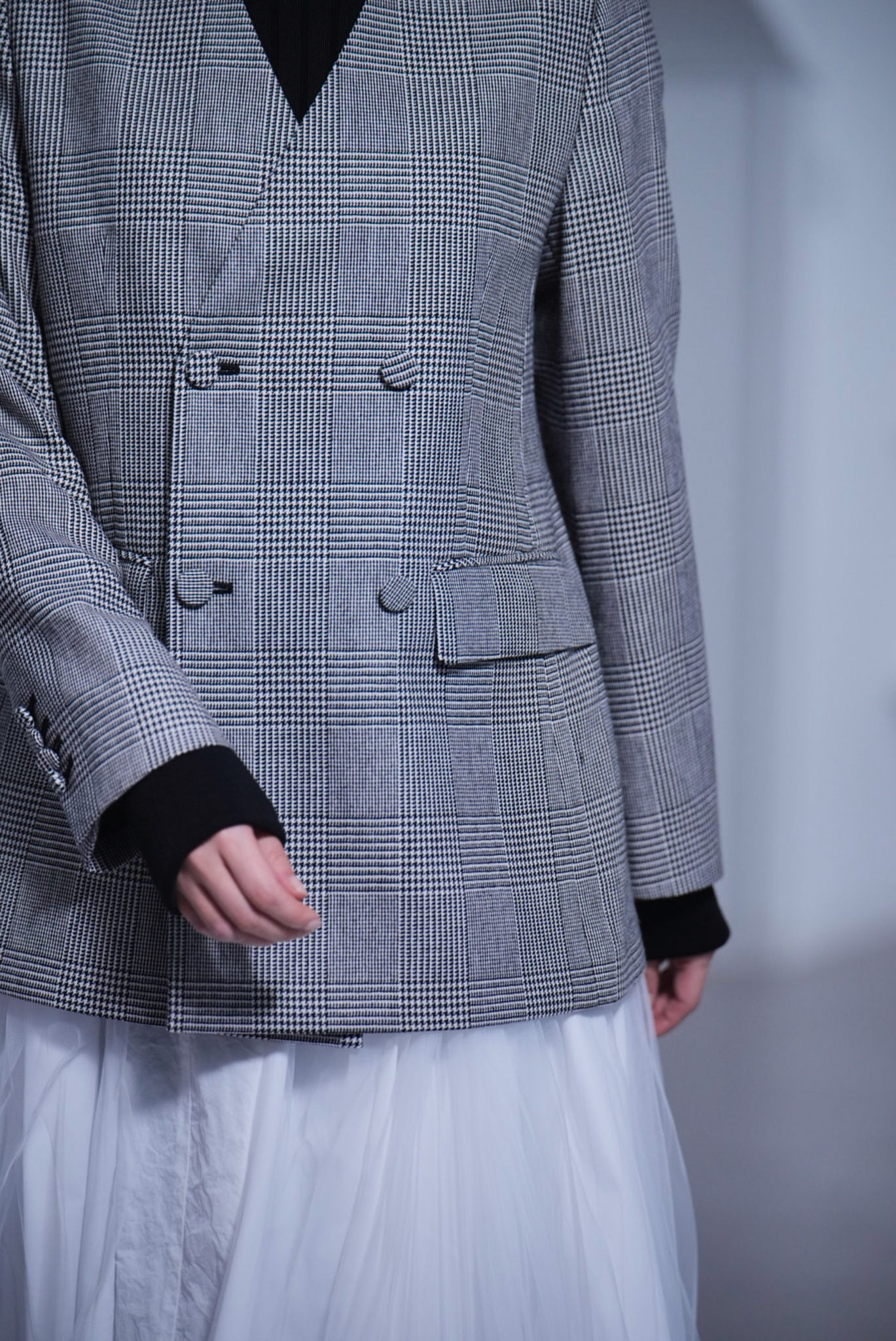 Taylor Glen Check White/Blackの画像