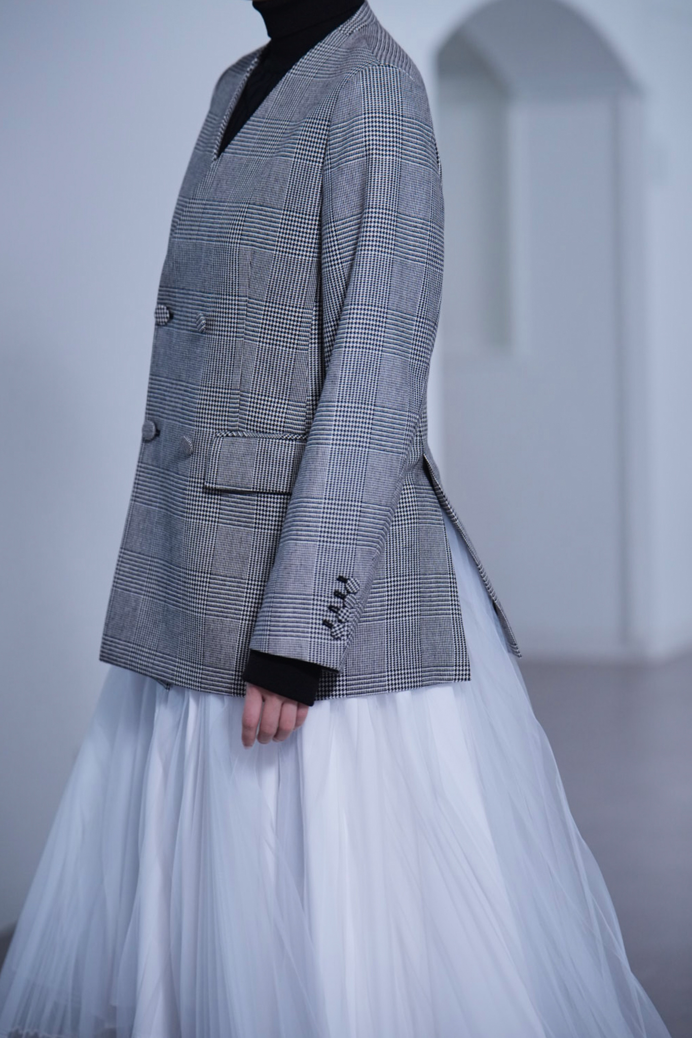 Taylor Glen Check White/Blackの画像