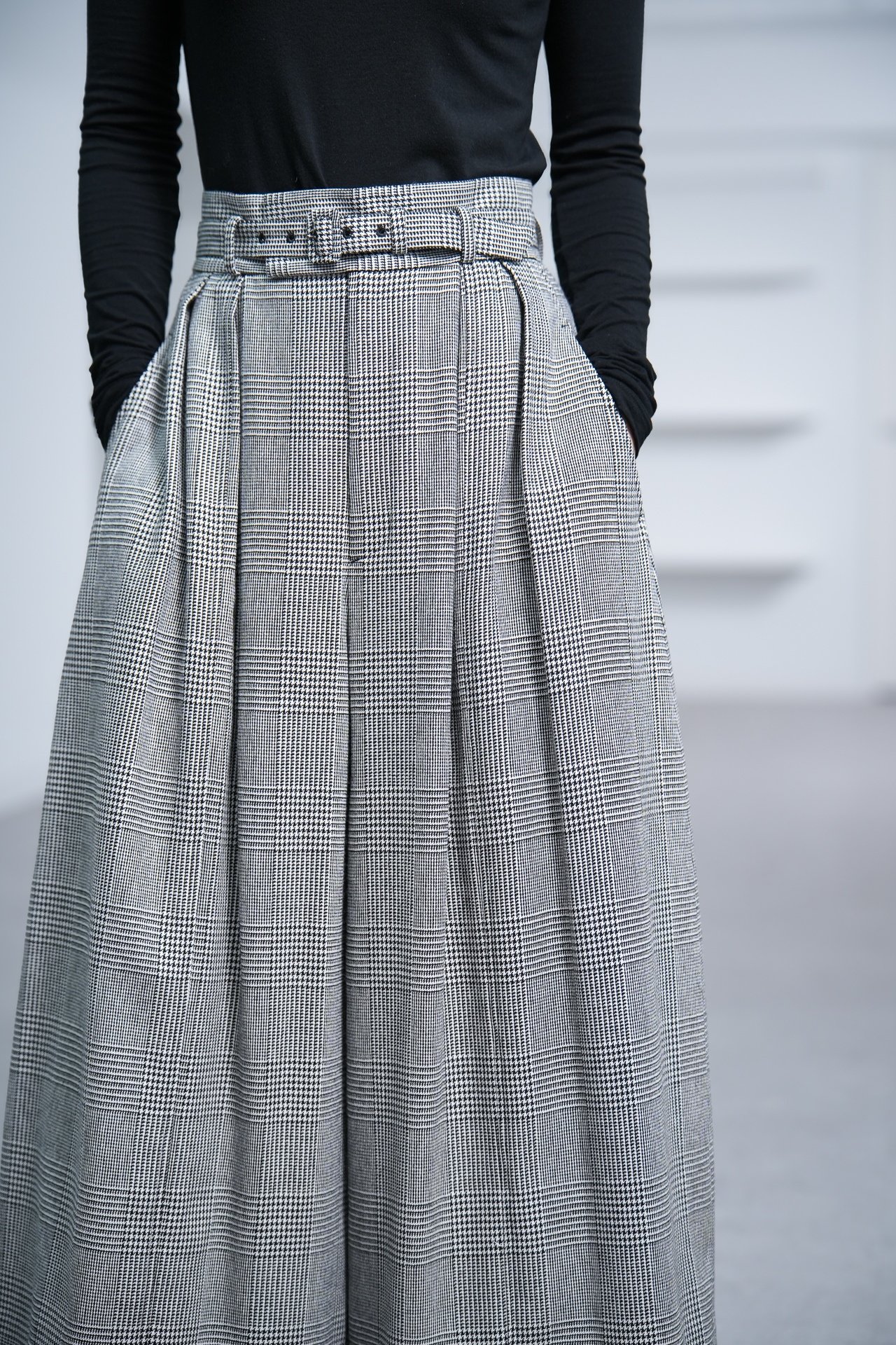 Fred Glen Check　White/Blackの画像