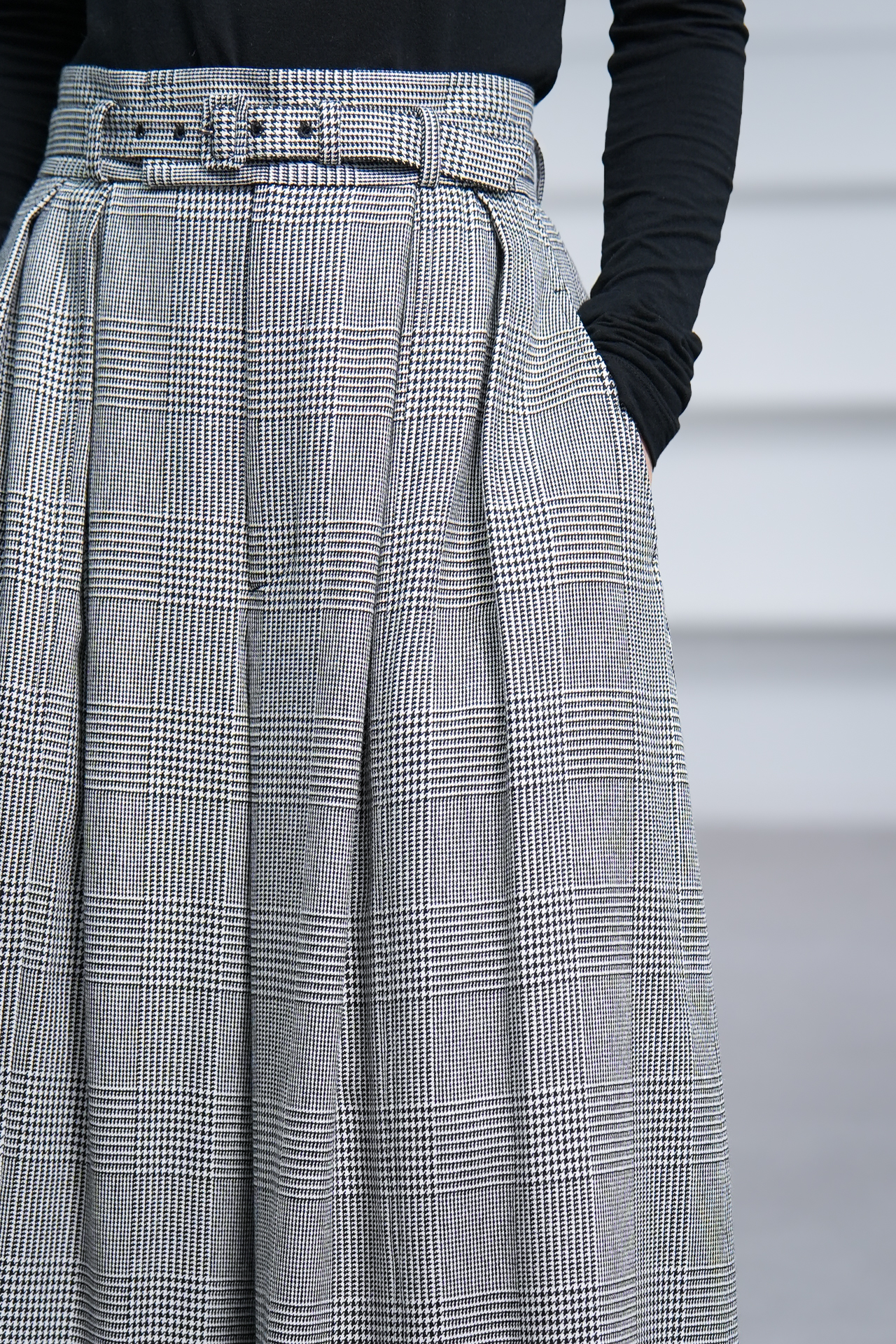 Fred Glen Check　White/Blackの画像