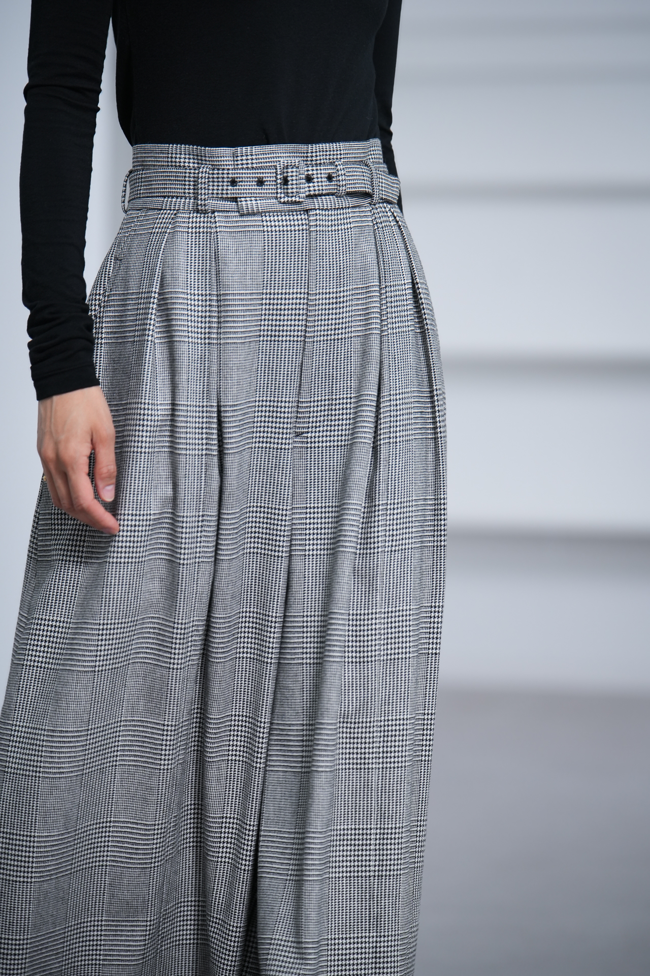 Fred Glen Check　White/Blackの画像