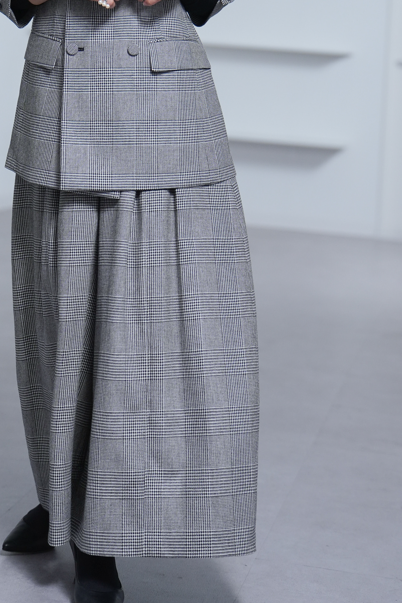 Fred Glen Check　White/Blackの画像