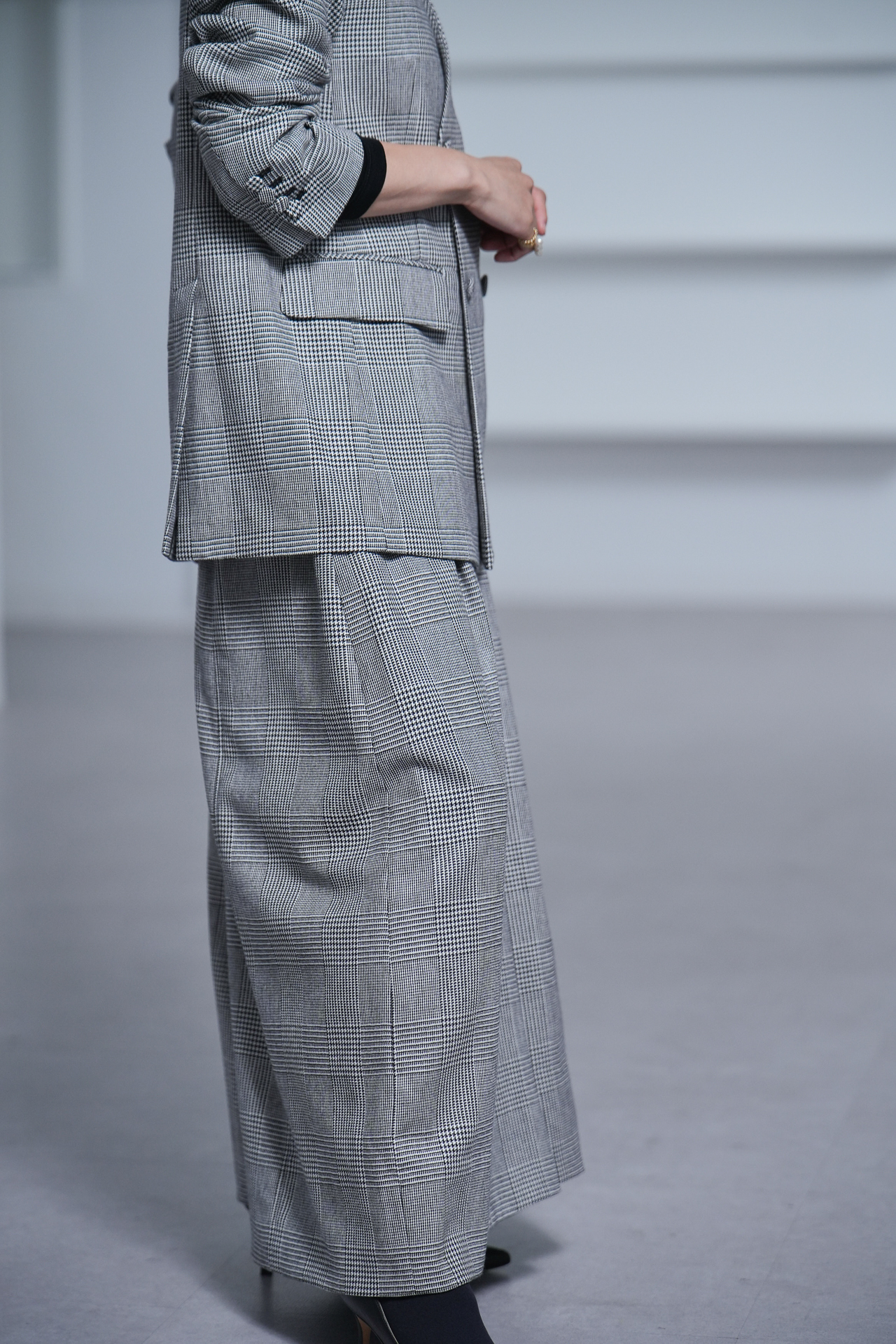 Fred Glen Check　White/Blackの画像