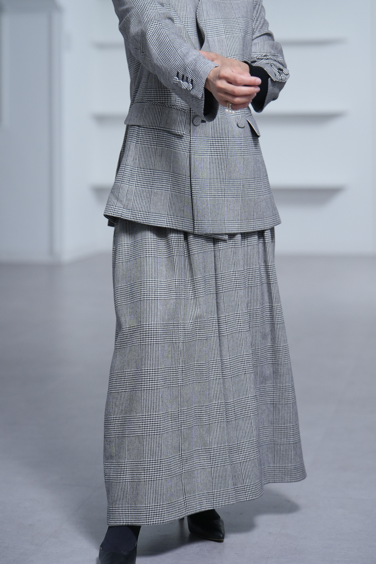 Fred Glen Check　White/Blackの画像