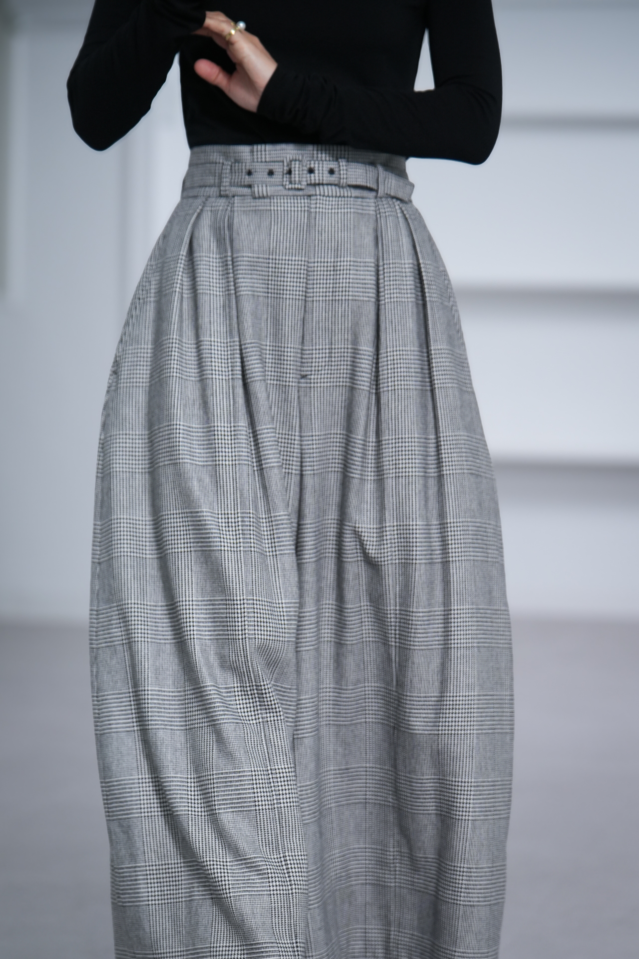 Fred Glen Check　White/Blackの画像