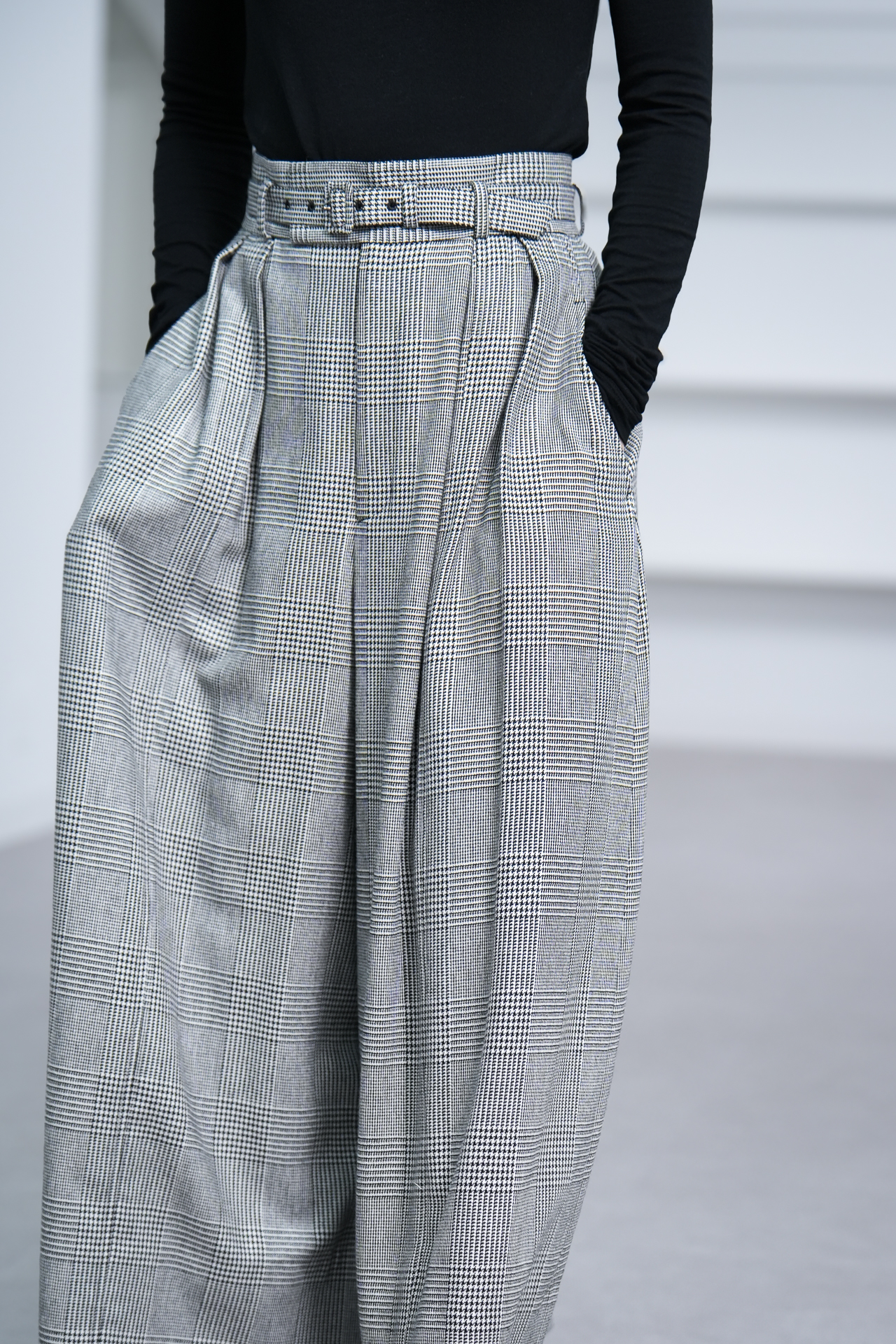 Fred Glen Check　White/Blackの画像