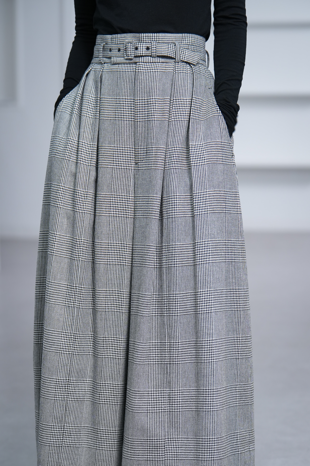 Fred Glen Check　White/Blackの画像