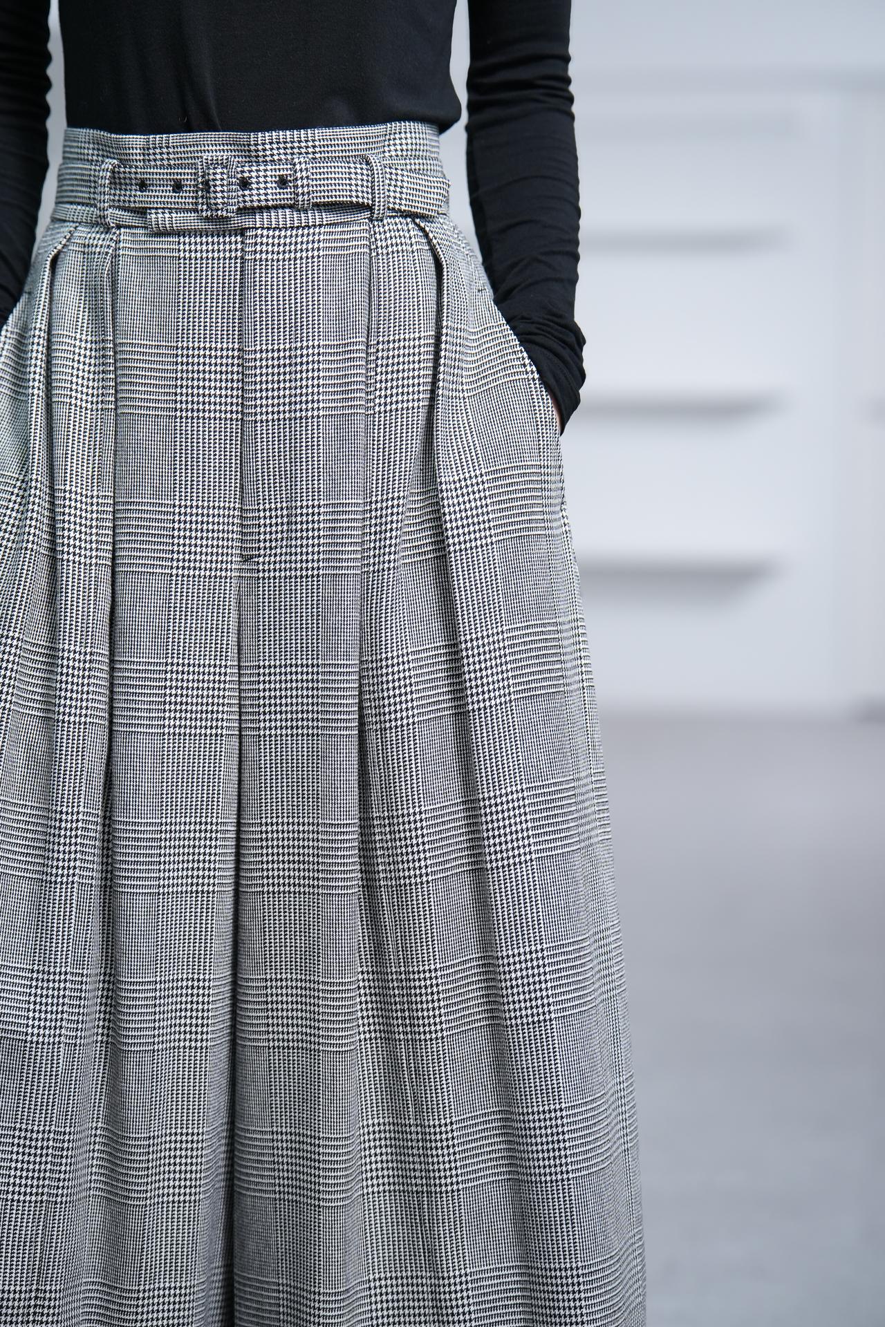 Fred Glen Check　White/Blackの画像