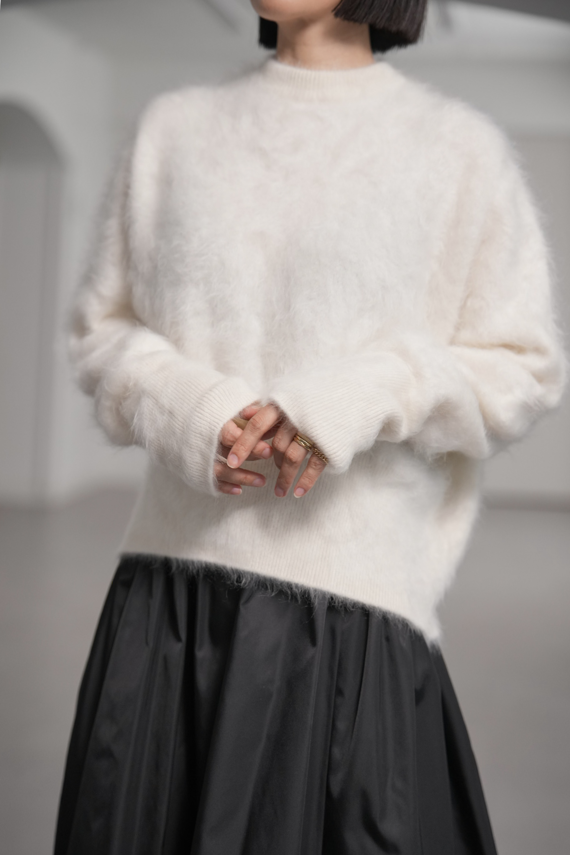Alma Fur Cashmere OffWhiteの画像