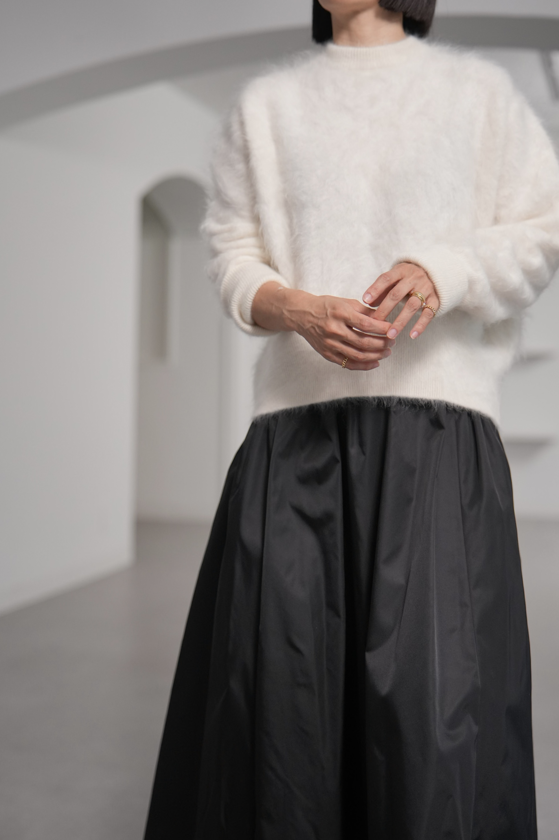 Alma Fur Cashmere OffWhiteの画像