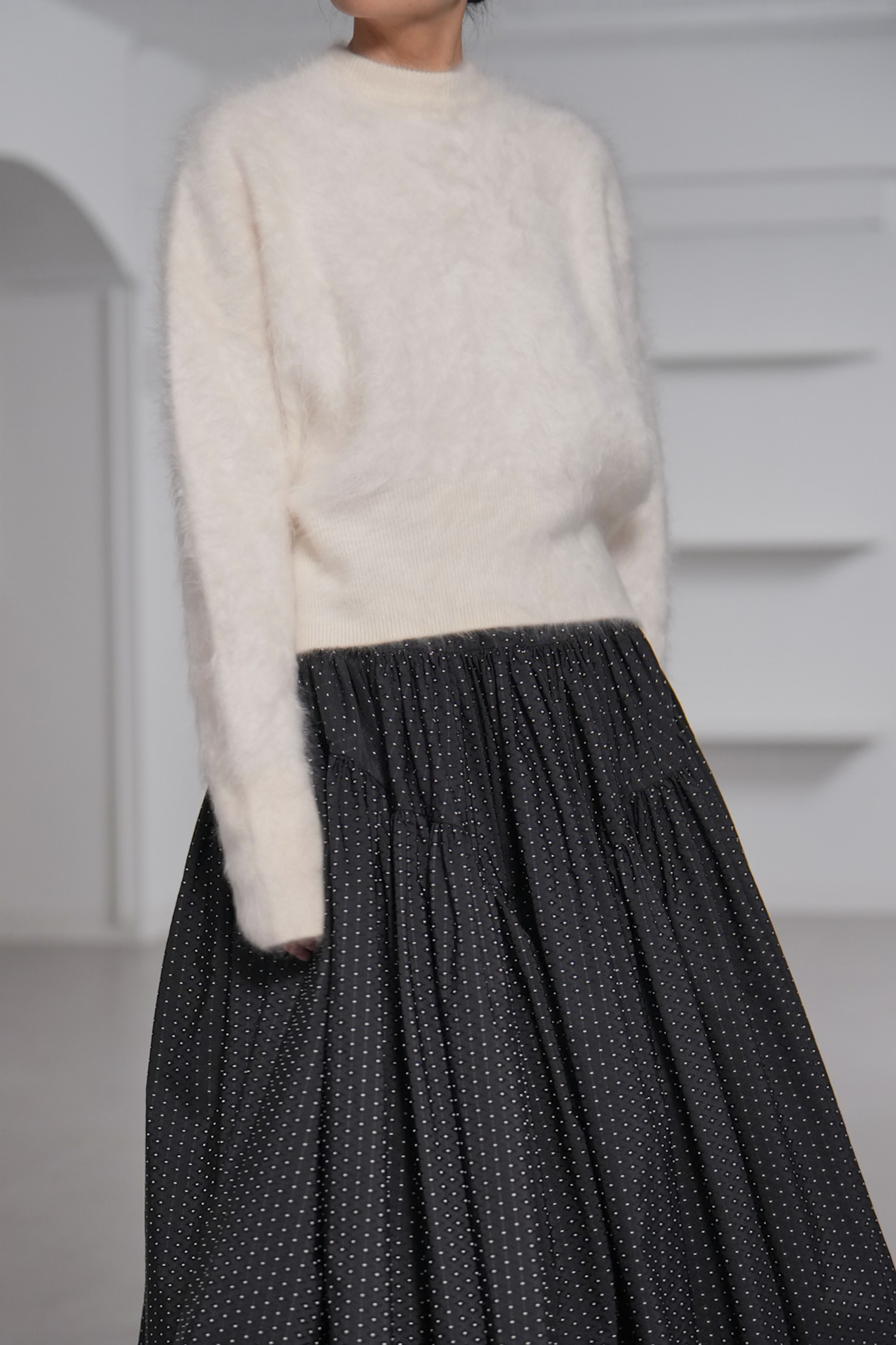 Alma Fur Cashmere OffWhiteの画像