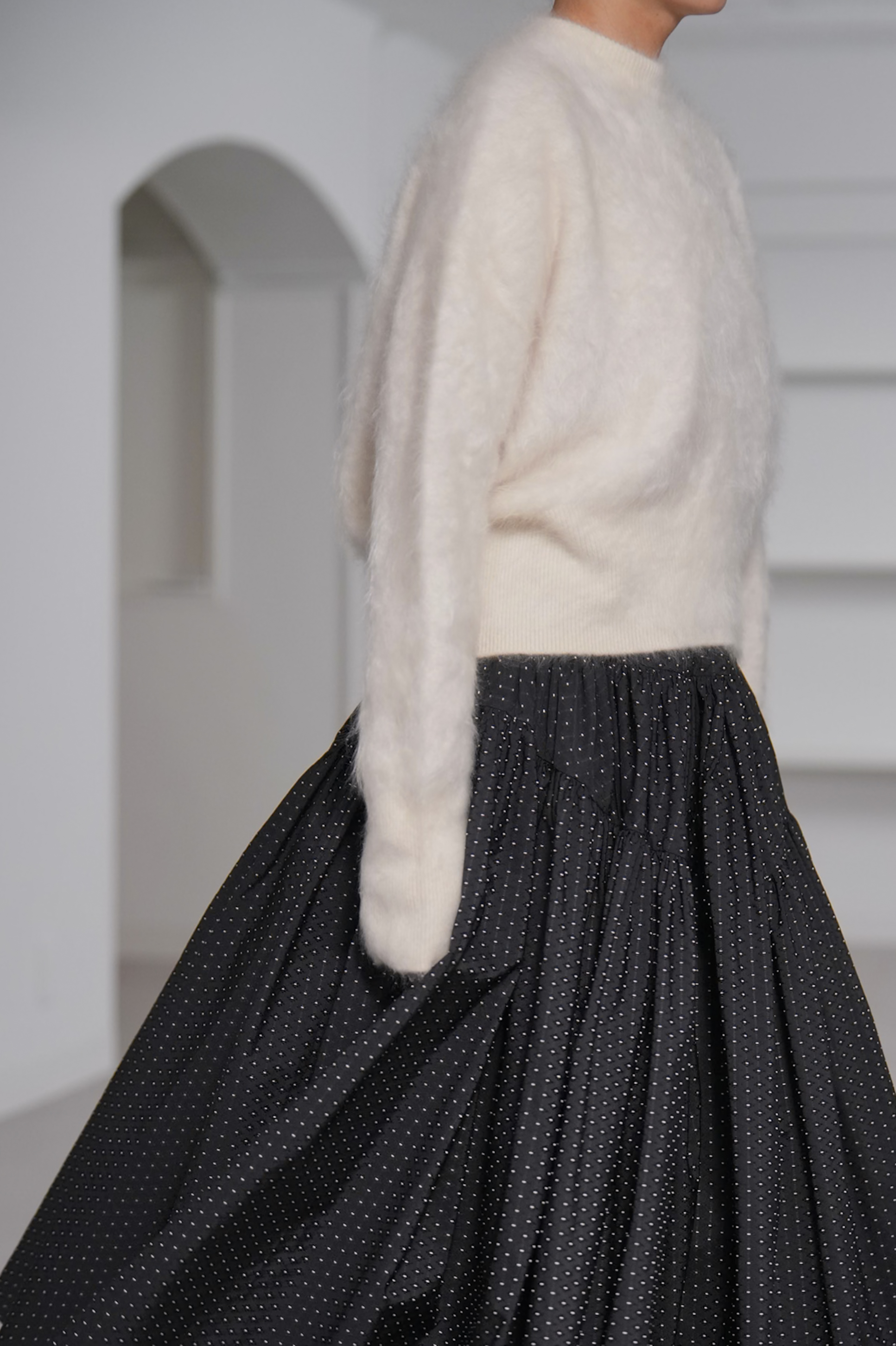 Alma Fur Cashmere OffWhiteの画像