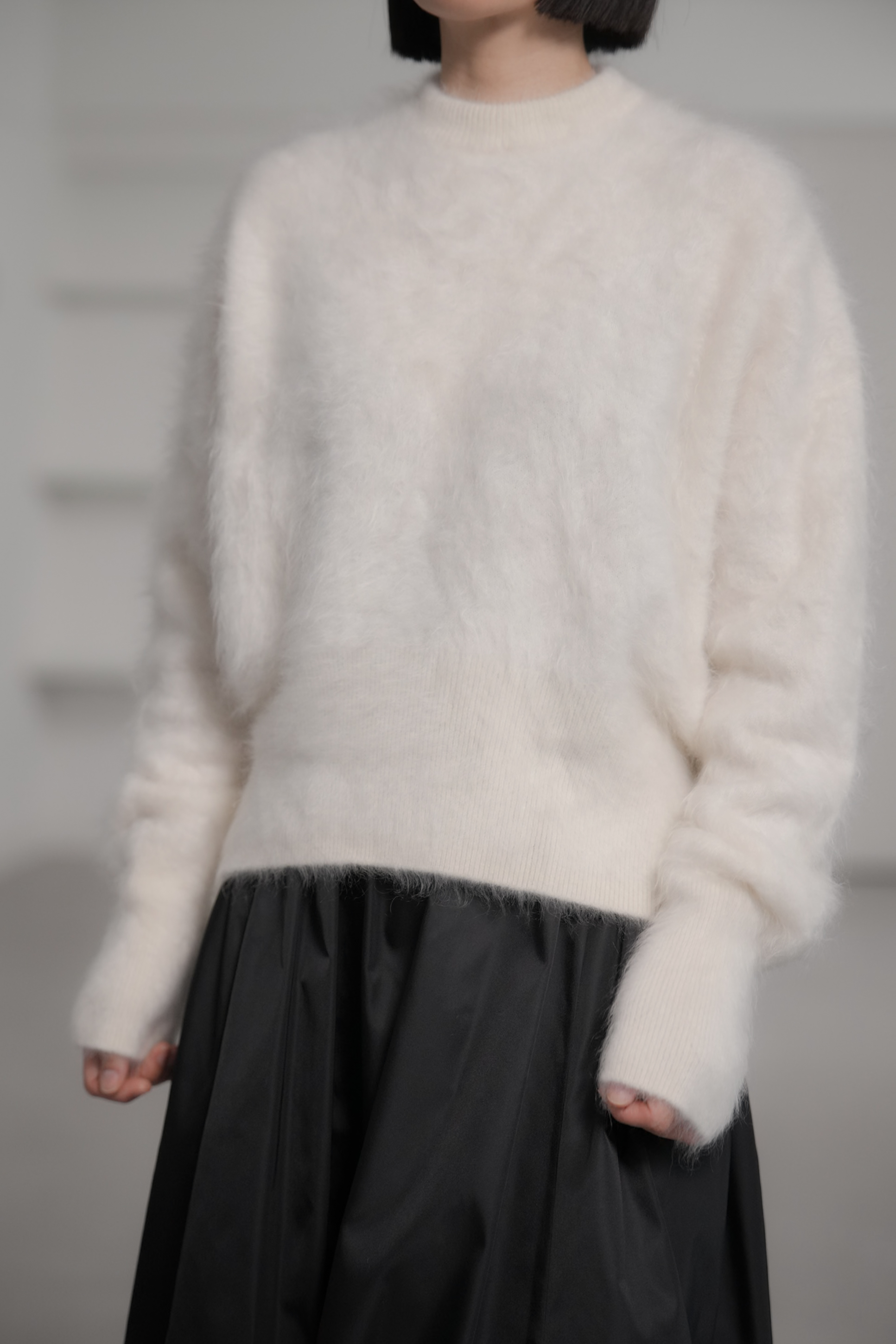 Alma Fur Cashmere OffWhiteの画像