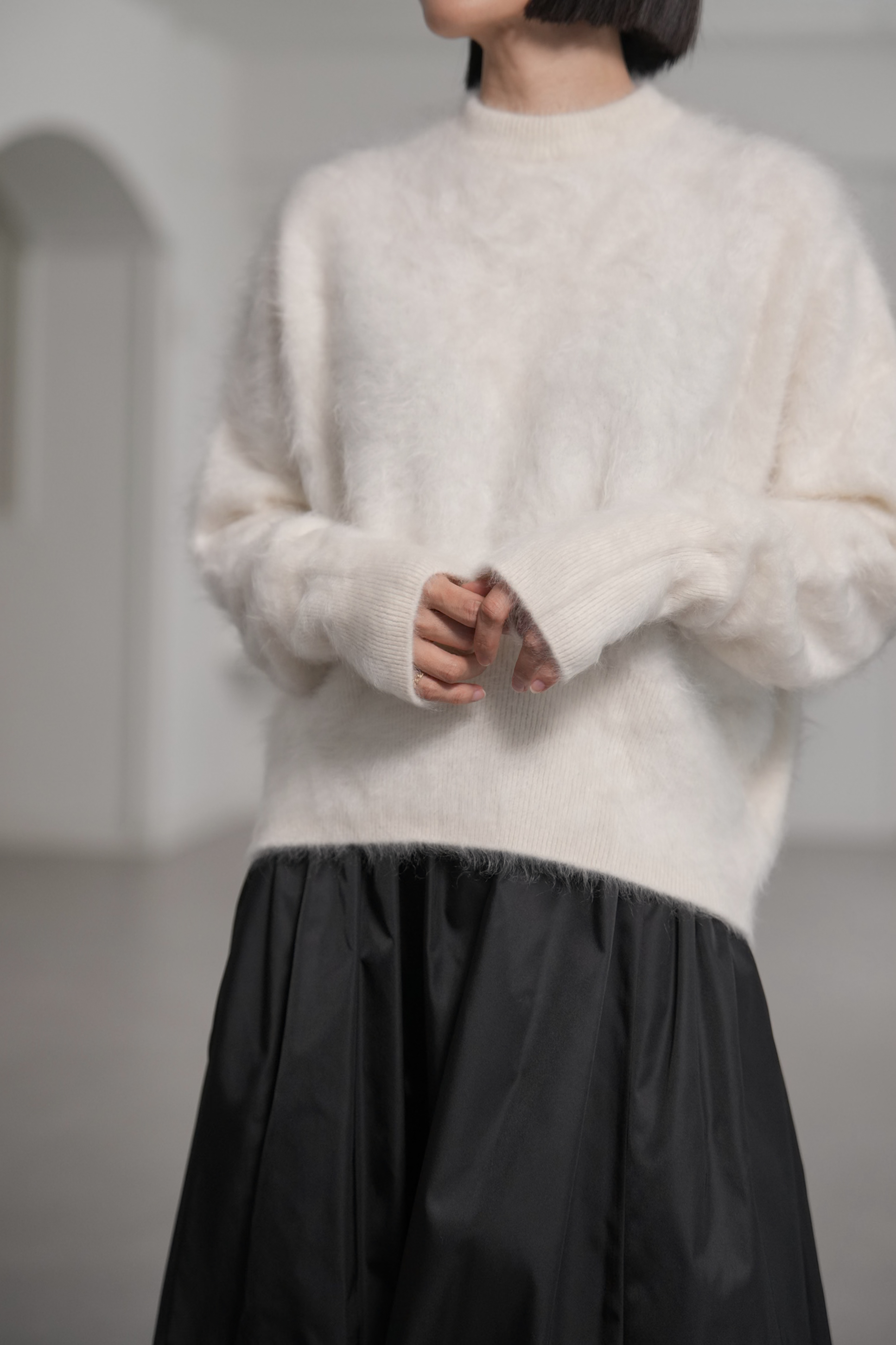 Alma Fur Cashmere OffWhiteの画像
