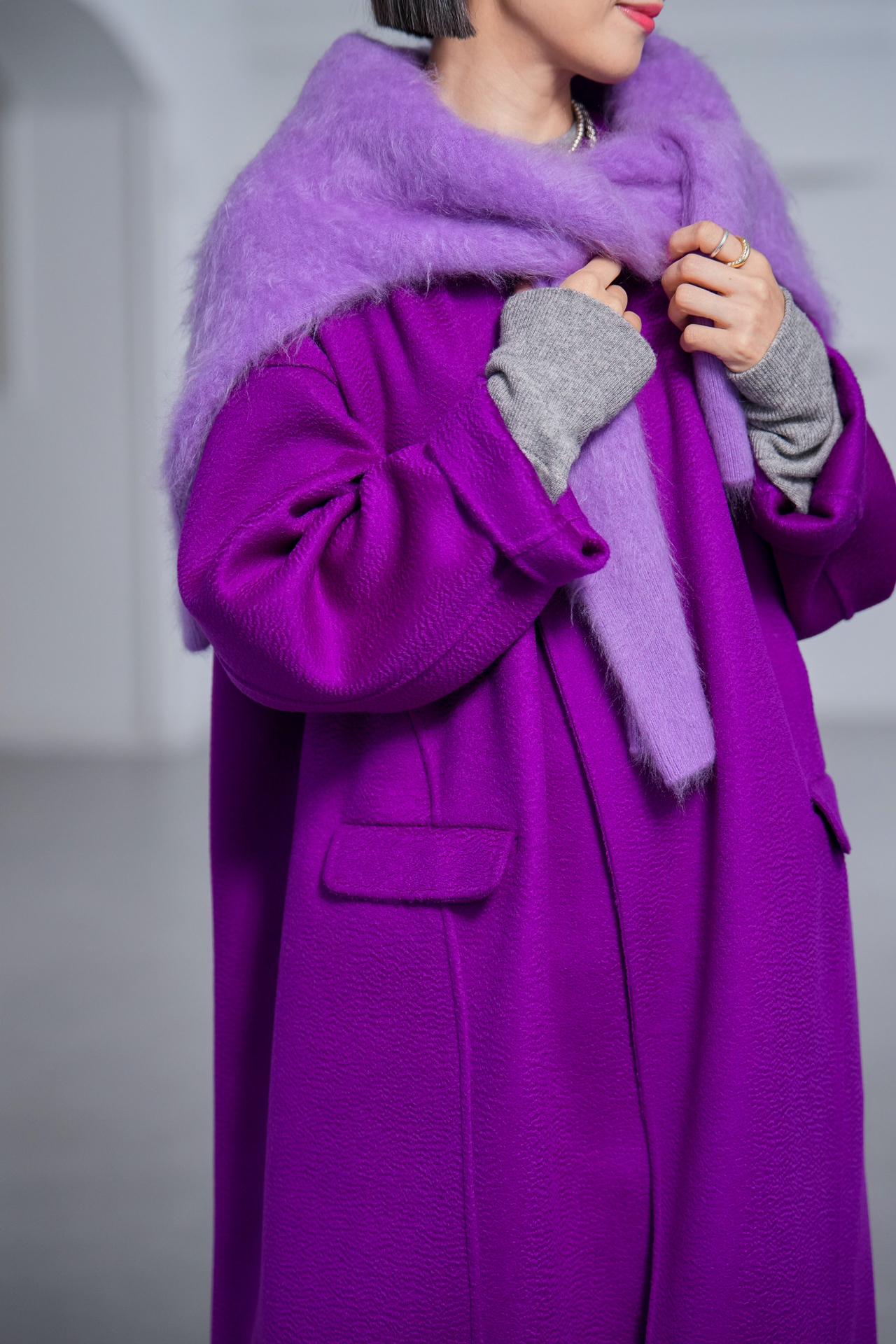 Alma Fur Cashmere Lilacの画像