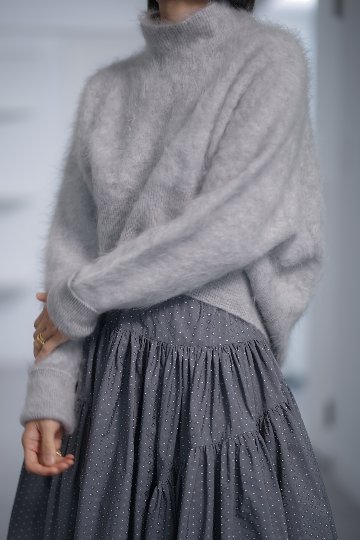 Alma Fur Cashmere High Neck IceGrayの画像