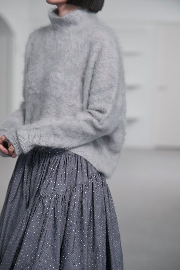 Alma Fur Cashmere High Neck IceGrayの画像