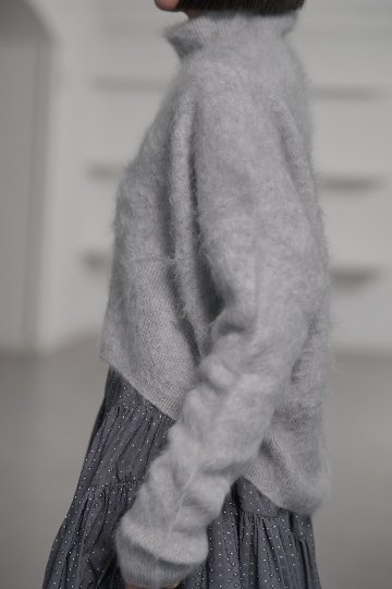 Alma Fur Cashmere High Neck IceGrayの画像