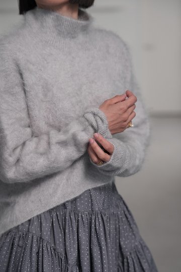 Alma Fur Cashmere High Neck IceGrayの画像