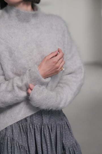 Alma Fur Cashmere High Neck IceGrayの画像