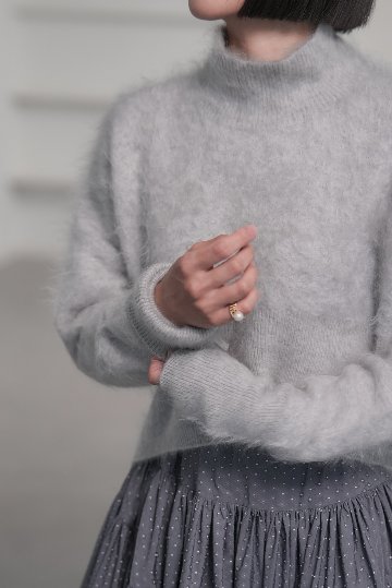 Alma Fur Cashmere High Neck IceGrayの画像