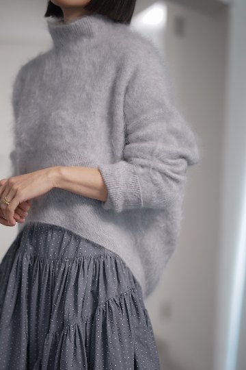 Alma Fur Cashmere High Neck IceGrayの画像