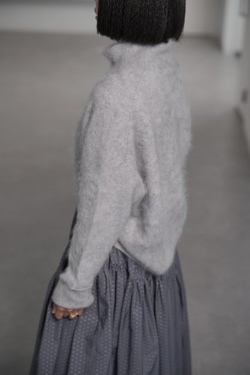 Alma Fur Cashmere High Neck IceGrayの画像