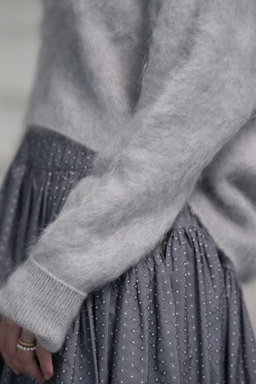 Alma Fur Cashmere High Neck IceGrayの画像