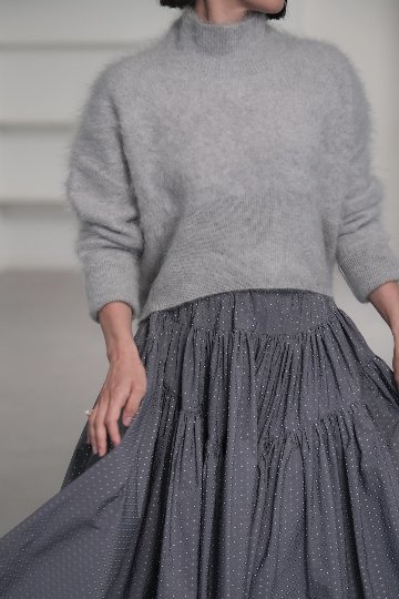 Alma Fur Cashmere High Neck IceGrayの画像