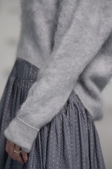 Alma Fur Cashmere High Neck IceGrayの画像