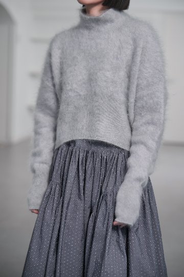 Alma Fur Cashmere High Neck IceGrayの画像